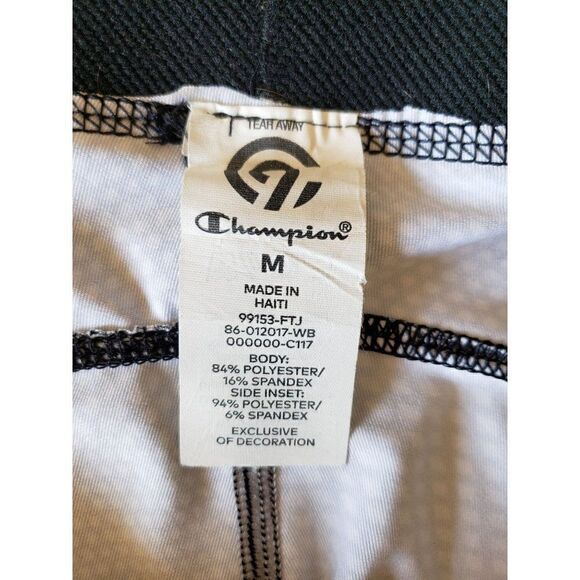 Women's Bike Shorts Black White 3" Spandex Geometric Print Yoga Short Medium - Picture 6 of 6